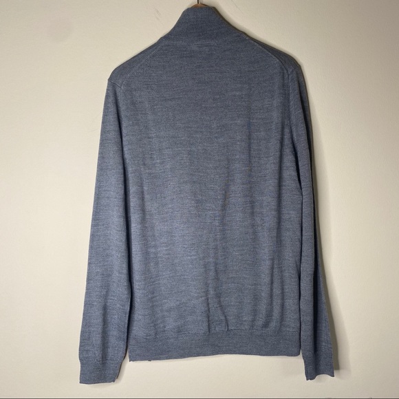 CALVIN KLEIN Gray Quarter Zip Sweater - Picture 8 of 8